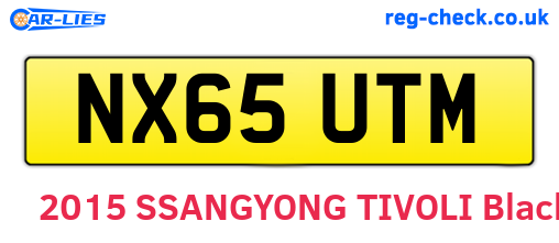 NX65UTM are the vehicle registration plates.