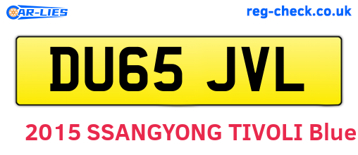DU65JVL are the vehicle registration plates.