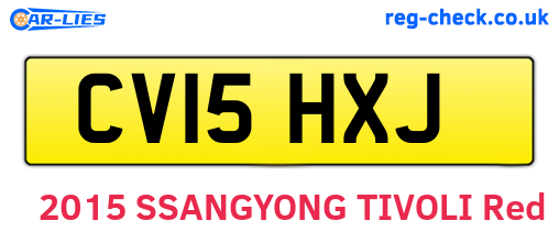CV15HXJ are the vehicle registration plates.