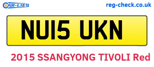 NU15UKN are the vehicle registration plates.