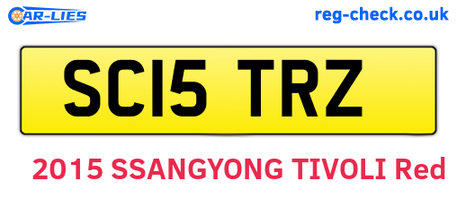 SC15TRZ are the vehicle registration plates.
