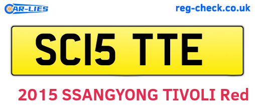 SC15TTE are the vehicle registration plates.
