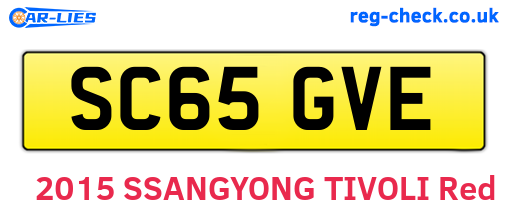 SC65GVE are the vehicle registration plates.