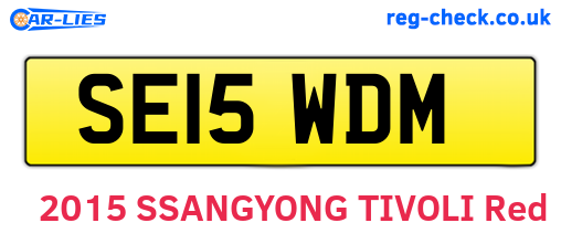 SE15WDM are the vehicle registration plates.