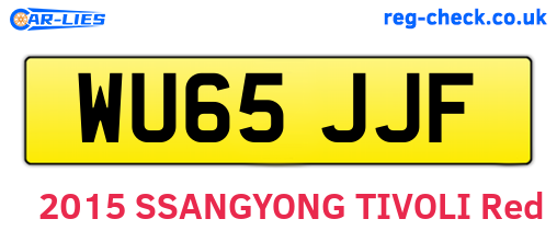 WU65JJF are the vehicle registration plates.