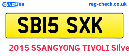 SB15SXK are the vehicle registration plates.