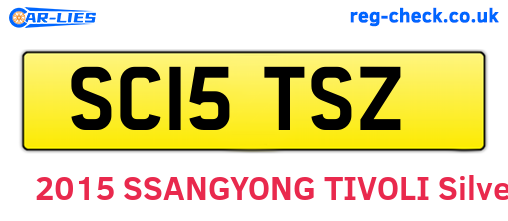 SC15TSZ are the vehicle registration plates.