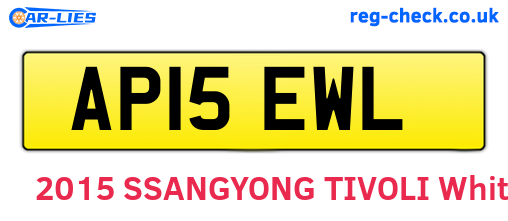 AP15EWL are the vehicle registration plates.