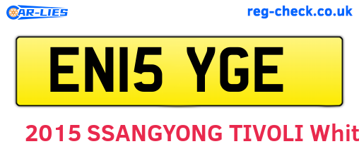 EN15YGE are the vehicle registration plates.