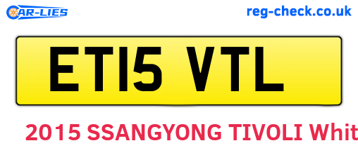 ET15VTL are the vehicle registration plates.