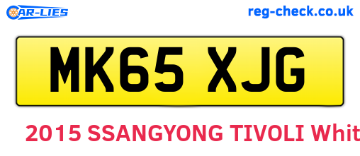 MK65XJG are the vehicle registration plates.