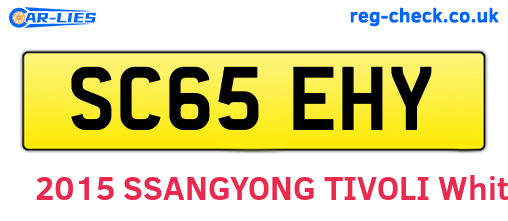 SC65EHY are the vehicle registration plates.