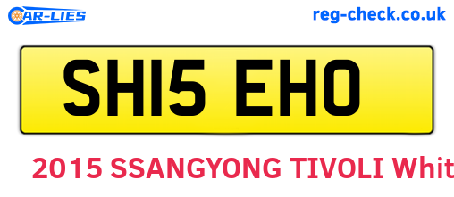 SH15EHO are the vehicle registration plates.