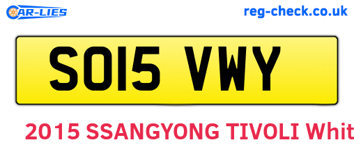SO15VWY are the vehicle registration plates.
