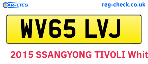 WV65LVJ are the vehicle registration plates.
