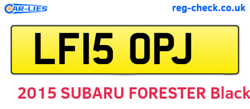 LF15OPJ are the vehicle registration plates.