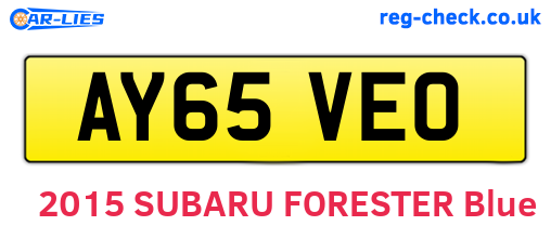 AY65VEO are the vehicle registration plates.