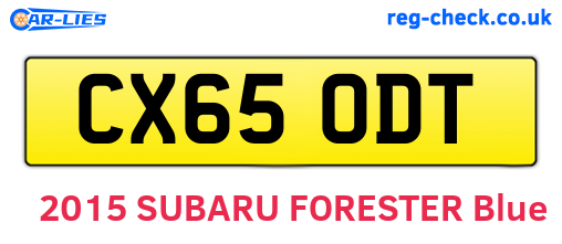 CX65ODT are the vehicle registration plates.