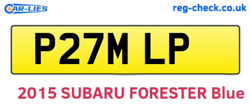 P27MLP are the vehicle registration plates.