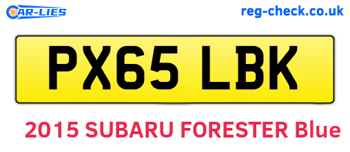 PX65LBK are the vehicle registration plates.