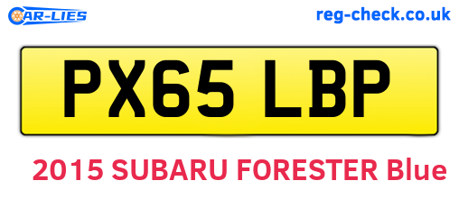 PX65LBP are the vehicle registration plates.