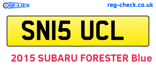 SN15UCL are the vehicle registration plates.