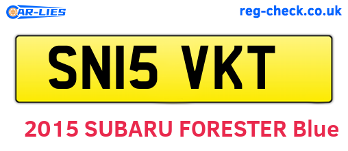 SN15VKT are the vehicle registration plates.