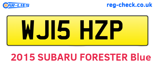 WJ15HZP are the vehicle registration plates.