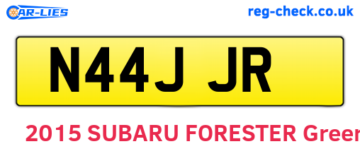 N44JJR are the vehicle registration plates.