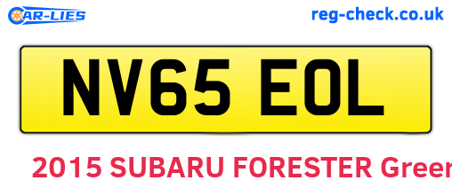 NV65EOL are the vehicle registration plates.
