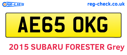 AE65OKG are the vehicle registration plates.