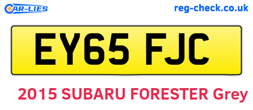 EY65FJC are the vehicle registration plates.