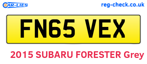 FN65VEX are the vehicle registration plates.