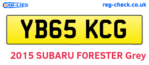 YB65KCG are the vehicle registration plates.