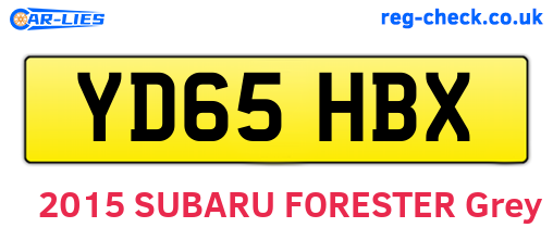 YD65HBX are the vehicle registration plates.