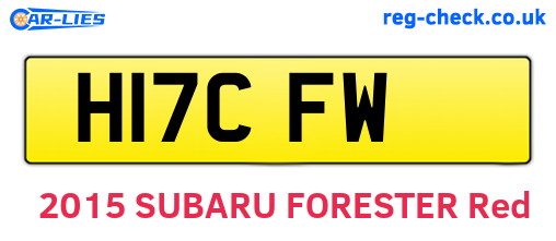 H17CFW are the vehicle registration plates.