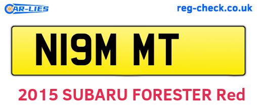 N19MMT are the vehicle registration plates.