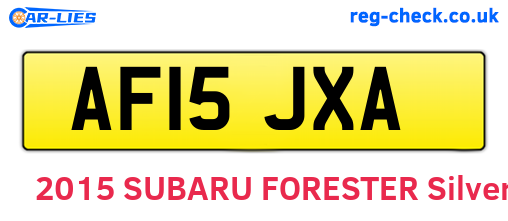 AF15JXA are the vehicle registration plates.