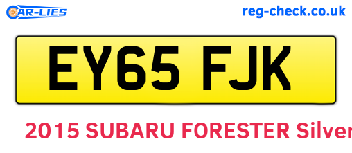 EY65FJK are the vehicle registration plates.