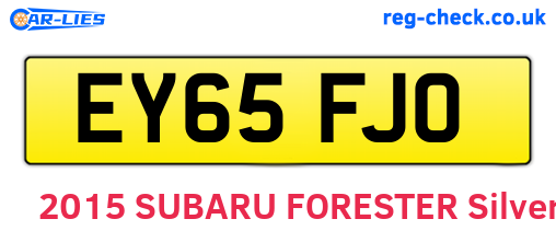 EY65FJO are the vehicle registration plates.