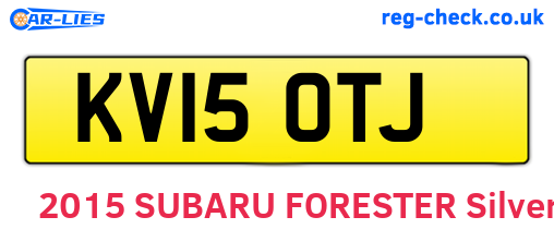 KV15OTJ are the vehicle registration plates.