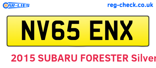 NV65ENX are the vehicle registration plates.