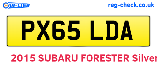 PX65LDA are the vehicle registration plates.