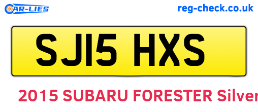 SJ15HXS are the vehicle registration plates.