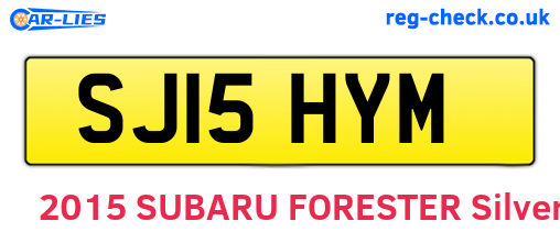 SJ15HYM are the vehicle registration plates.