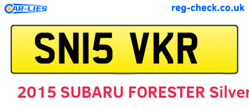 SN15VKR are the vehicle registration plates.