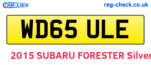 WD65ULE are the vehicle registration plates.