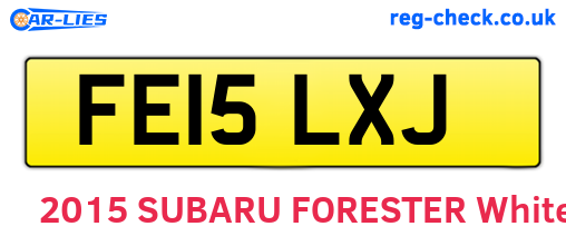 FE15LXJ are the vehicle registration plates.