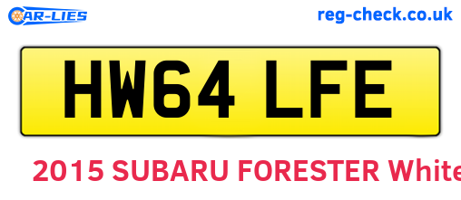 HW64LFE are the vehicle registration plates.
