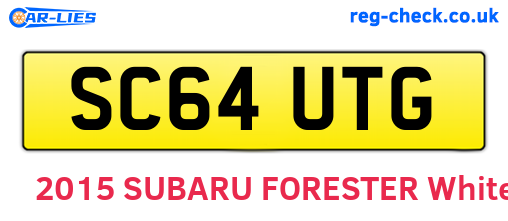 SC64UTG are the vehicle registration plates.